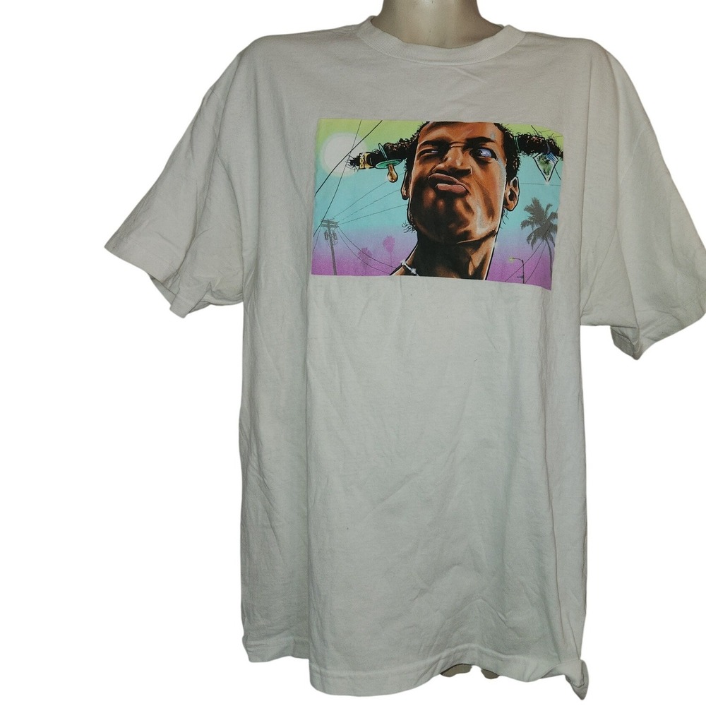 DGK Dont Be A Menace Loc Dog Graphic T-Shirt Mens XL White Short Sleeve Tee